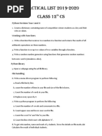 Computer Science Practical List