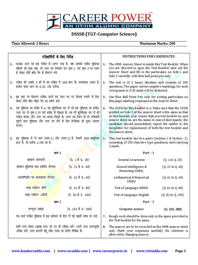 DSSSB-TGT-Computer Science PDF | PDF | Scheduling (Computing) | Random ...