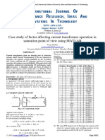 Case Study of Factor Affecting Current Transformer Operation in Saturation Point of View Using MATLAB