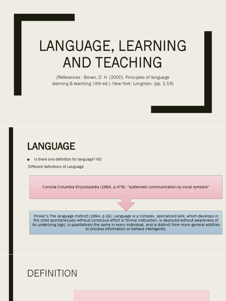 Language Learning And Teaching Pdf Language Education Second