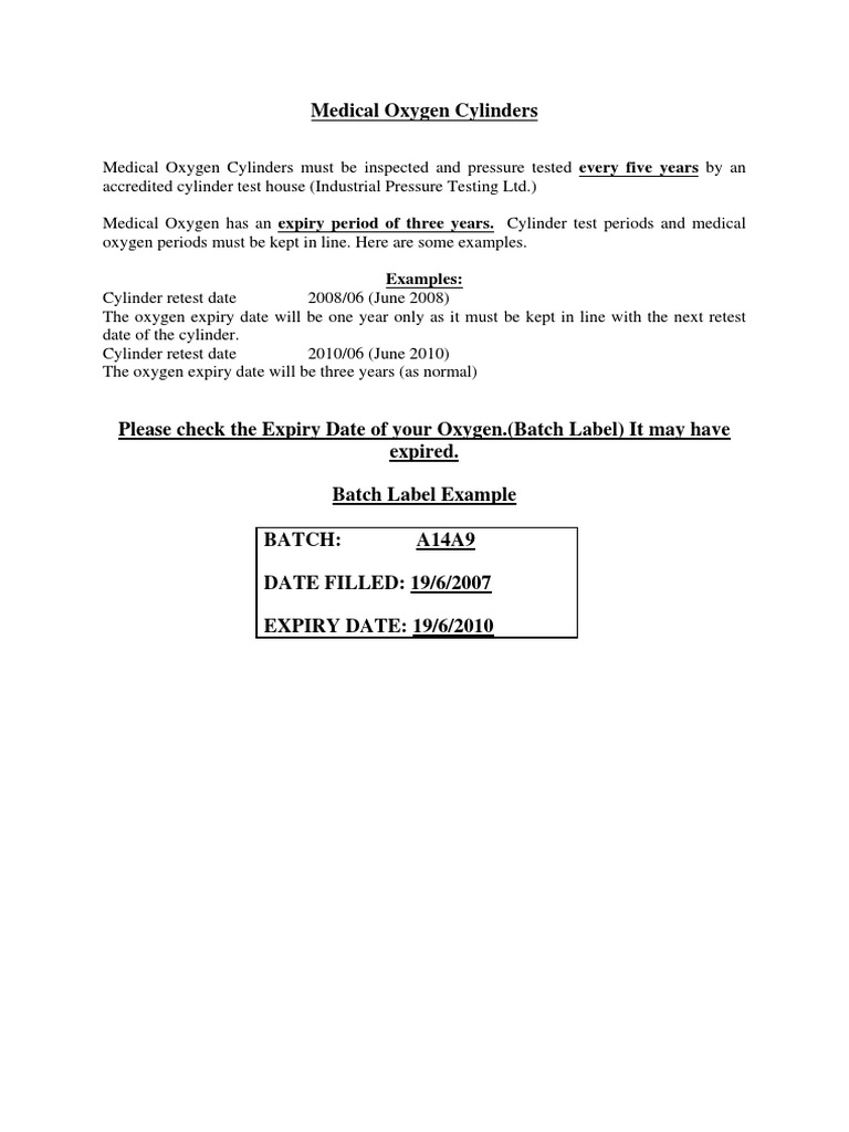 Medical Oxygen Cylinder Regulations | PDF | Technology & Engineering