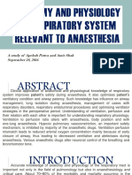 Anatomy and Physiology of Respiratory System Relevant To Anaesthesia