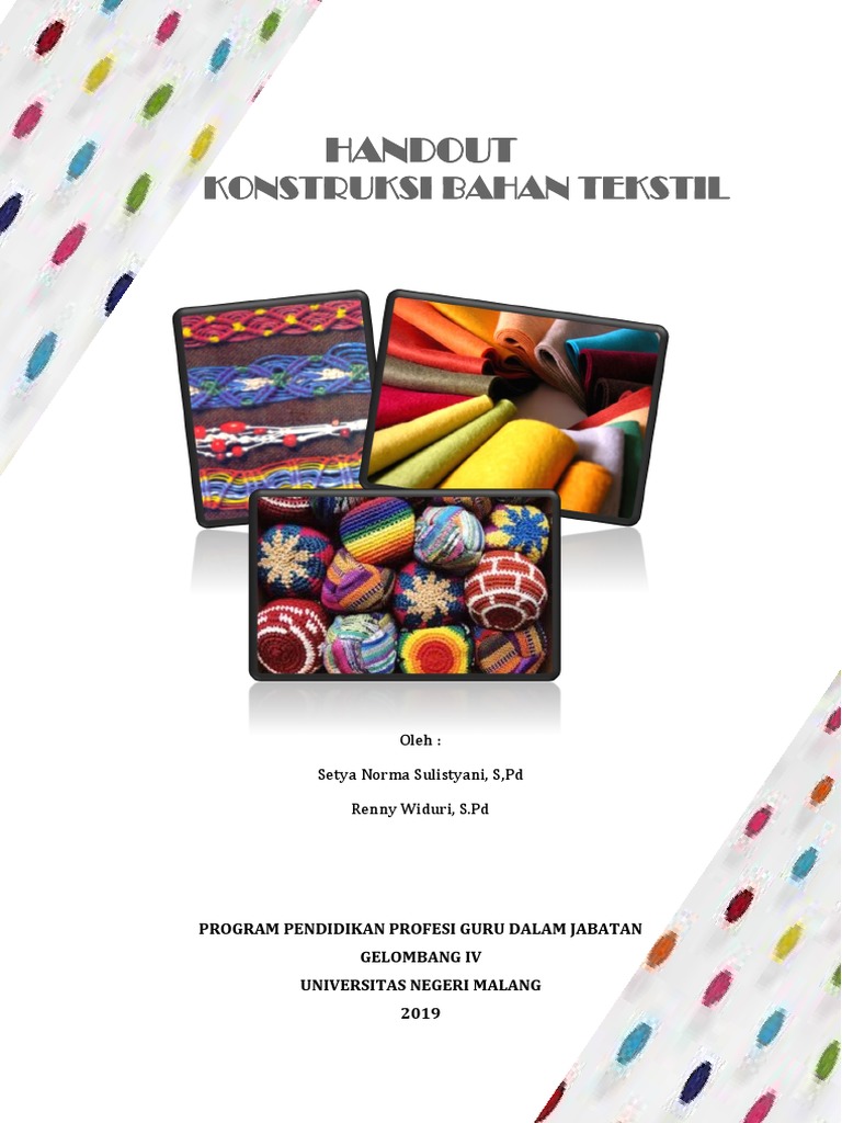 Handout konstruksi bahan tekstil