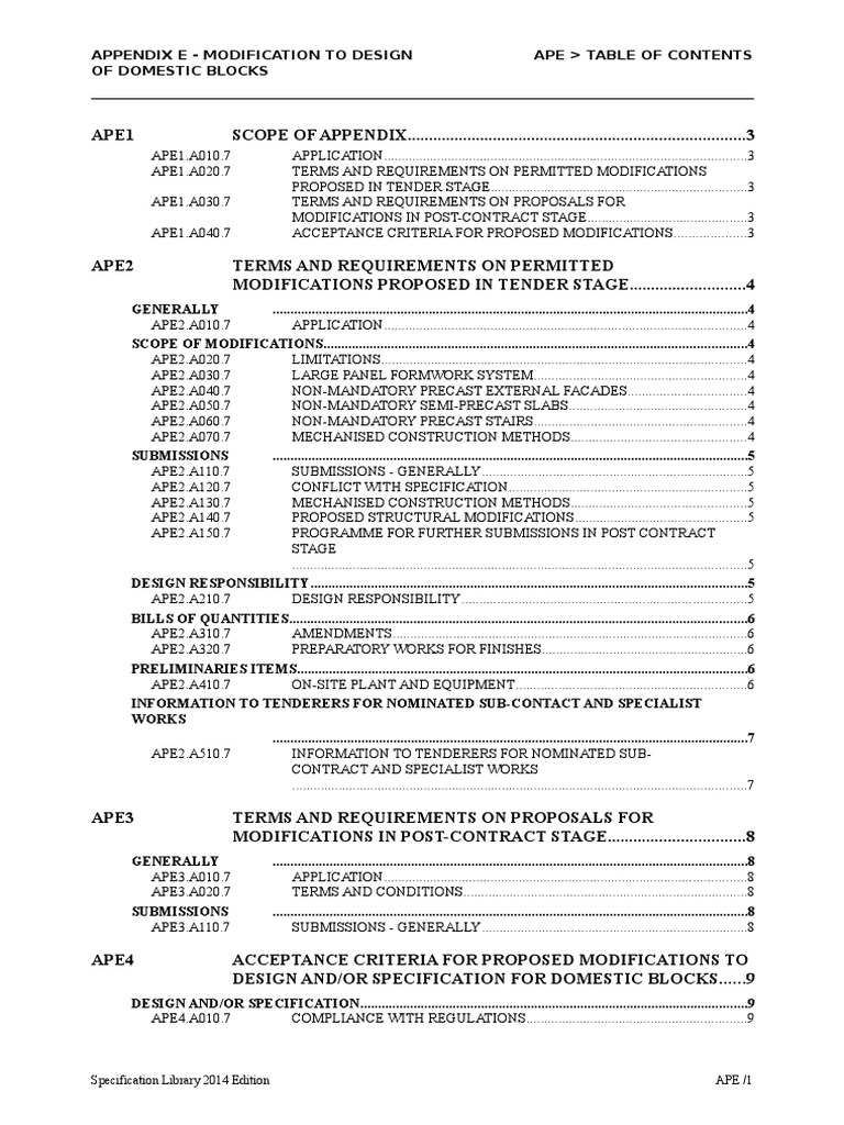 Design Modification Guidelines for Domestic Blocks | PDF | General ...