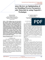 A Brief Literature Review On Optimization of Plastic Injection Moulding Process Parameters For Various Plastic Materials by Using Taguchi's Technique