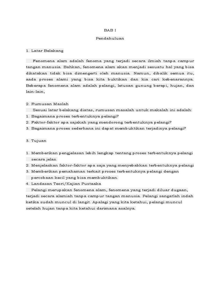 Teks Laporan Pelangi