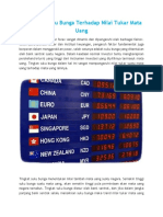 Pengaruh Suku Bunga Terhadap Nilai Tukar Mata Uang PDF