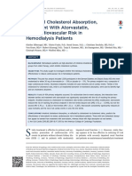 Intestinal Cholesterol Absorption, Treatment With Atorvastatin, and Cardiovascular Risk in Hemodialysis Patients