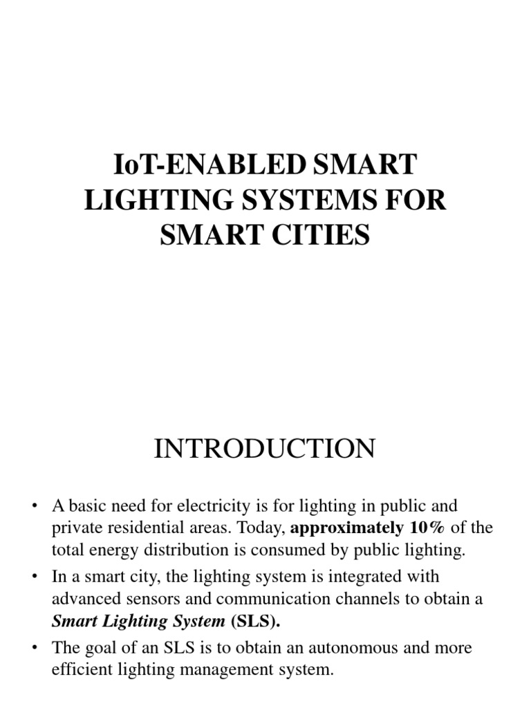 IoT Smart Lighting System for Cities | PDF | Street Light | Lighting