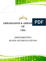 Ambassador & Ambassadress: OF CBA