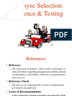 Reference and Testing