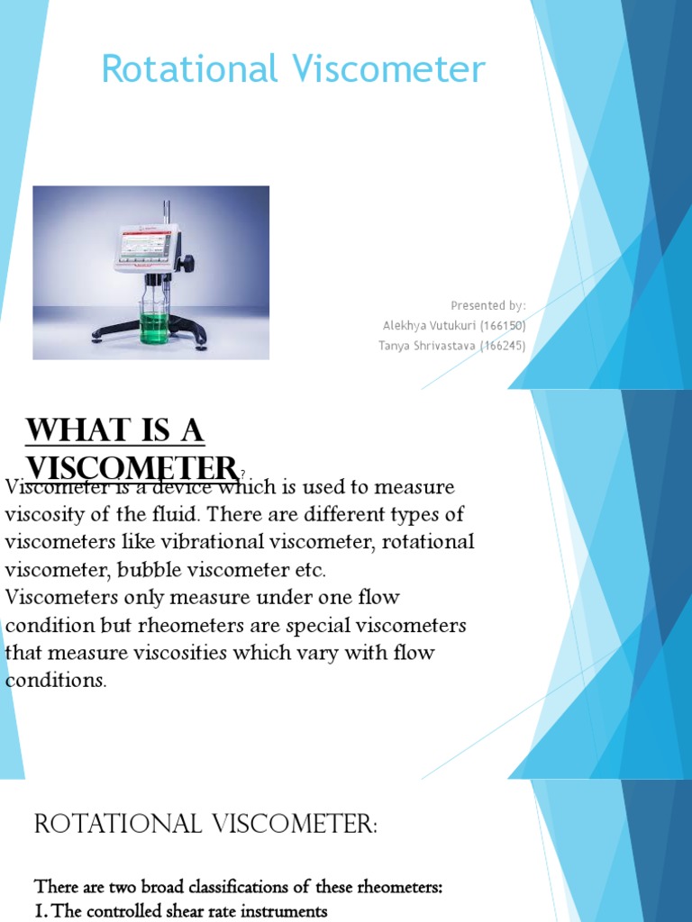 Overview of Rotational Viscometers | PDF | Shear Stress | Stress ...