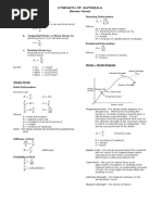 Strength of Materials Formula Sheet | PDF | Strength Of Materials ...