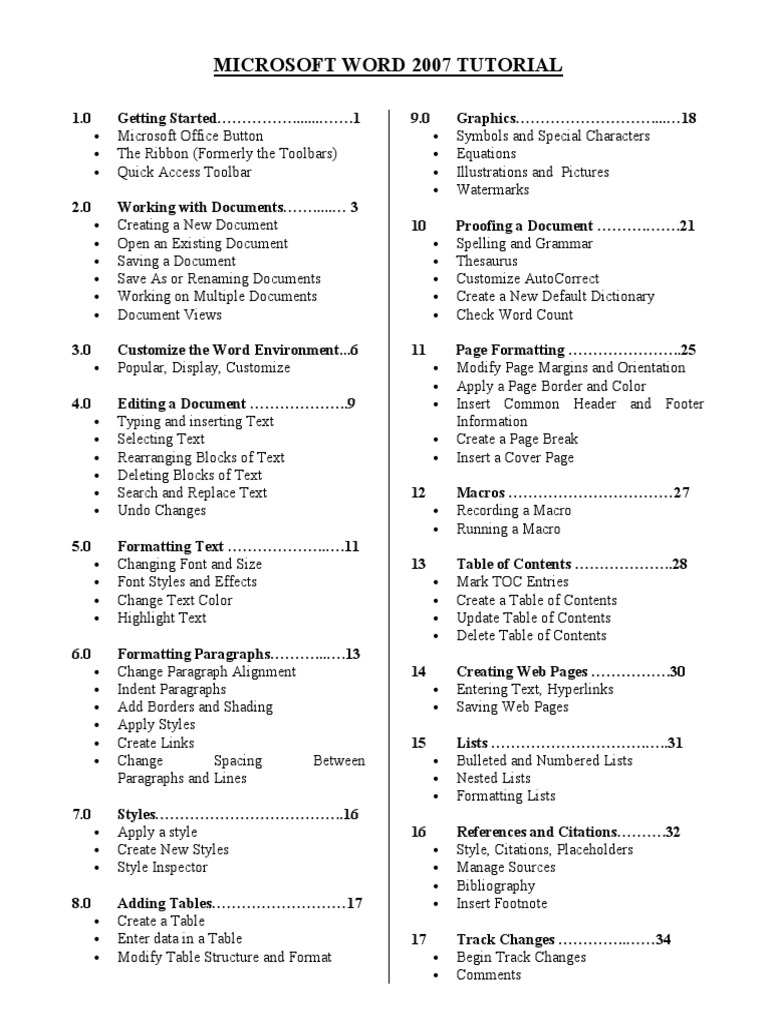 Microsoft Word 2007 Comprehensive Guide | PDF | Hyperlink | Microsoft Word