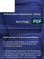 2.2. Anthropological Organizations-History