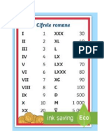 Cifre Romane Cls a 3 A