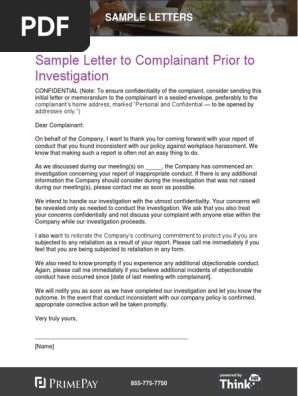 Sample Letter