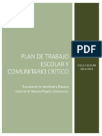 Plan de Trabajo Escolar y Comunitario 2018-2019 Redacción
