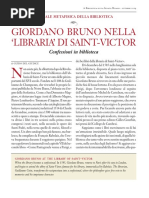 Giordano Bruno nella "libraria" di Saint Victor