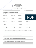 Diagnostic Test on Fractions