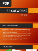 Frameworks: in Java