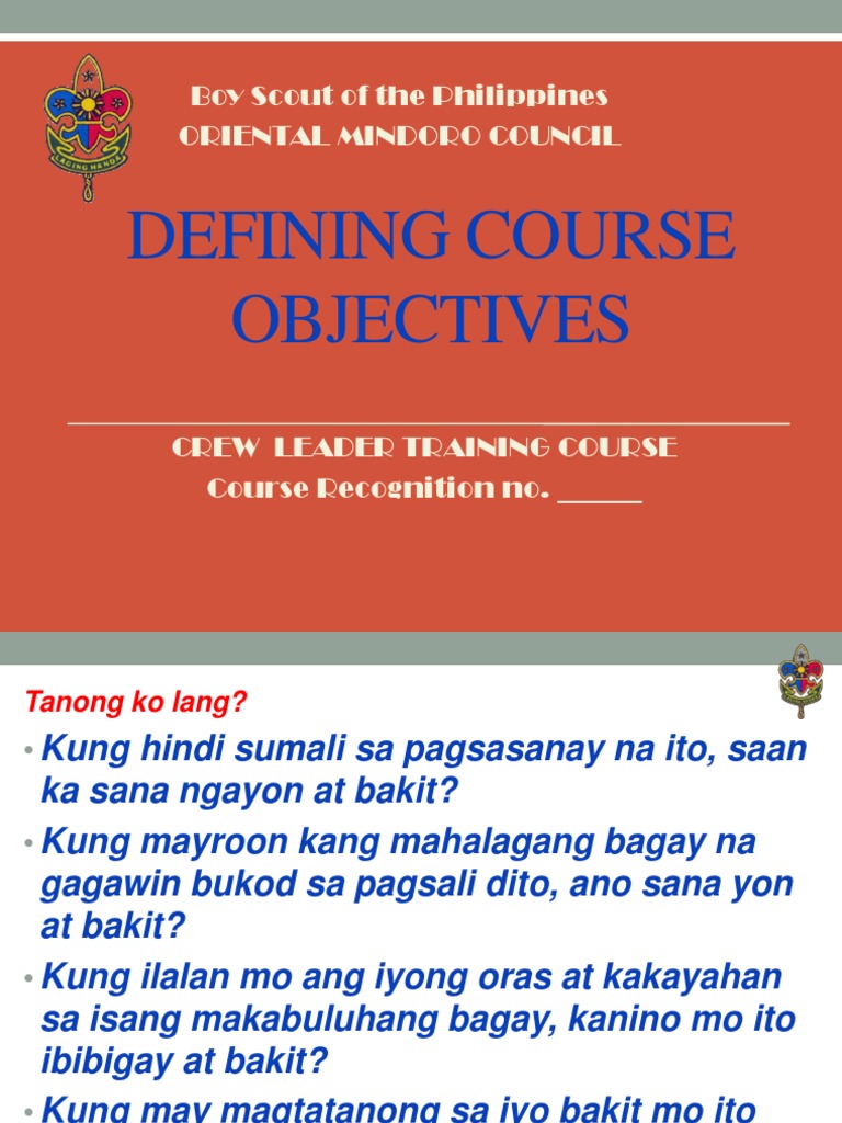 CLTC Session 1 Defining Course Objectives | PDF