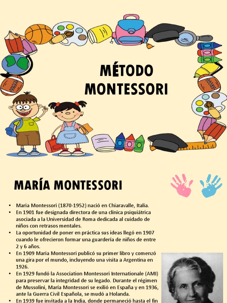Método Montessori | PDF | Educación Montessori | Modificación de ...