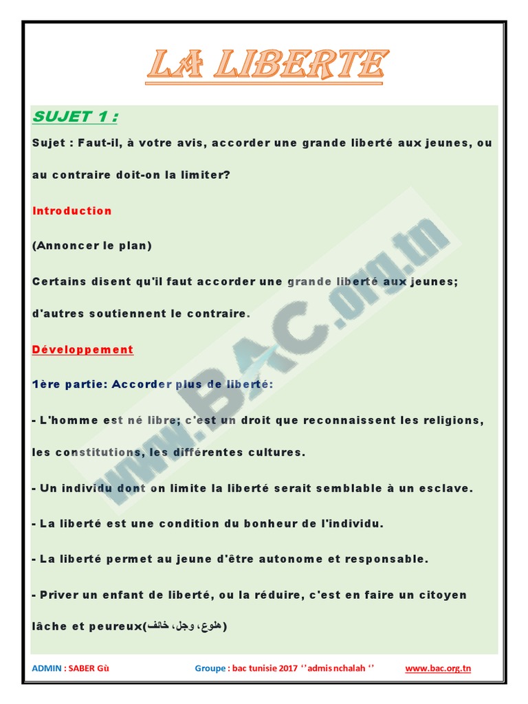 La Liberte Pdf Liberte Jean Jacques Rousseau