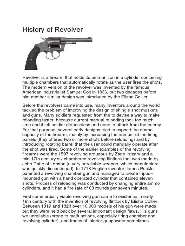 History of Revolver PDF Revolver Rifle