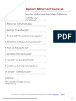 Reported Speech Statement Exercise GrammarBank