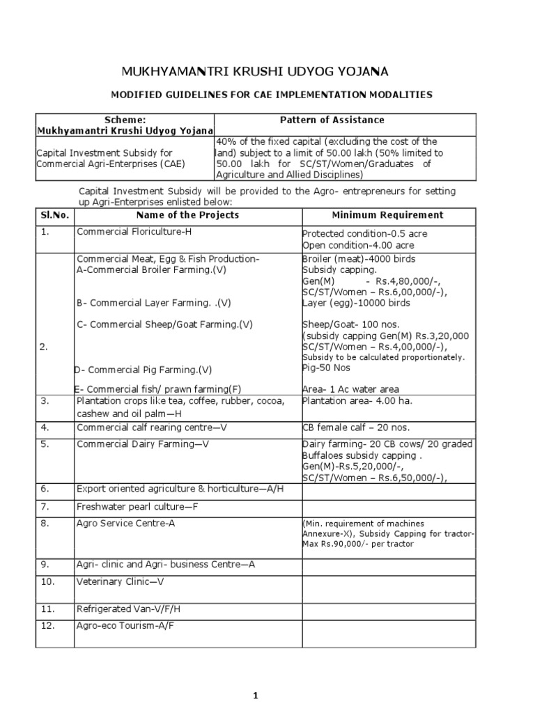 MKUY 2025 Guidelines for Agri-Enterprises | PDF | Agriculture | Fruit