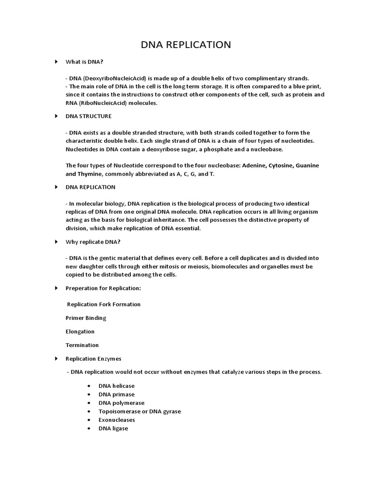 Dna Replication | PDF