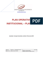 Plan Operativo Institucional 2019