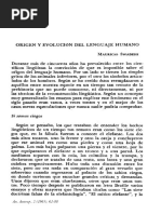 II Origen y Evolución Del Lenguaje Humano Mauricio Swadesh