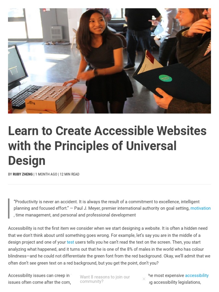 Learn To Create Accessible Websites With The Principles of Universal ...