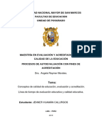 Conceptos de Calidad de Educación, Acreditación, Evaluación PDF