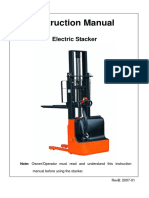 Electric Stacker Instruction Manual