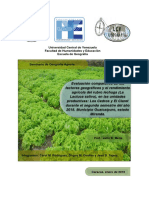 Comparación Geográfica Entre Dos Unidades Productivas Agricolas