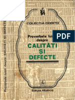 @@@ - Proverbele Lumii Despre CALITATI Si DEFECTE - Albatros, 1978 - 523 Pag.