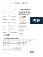 Test 1 - Module 1 2009-10-21: Vocabulary