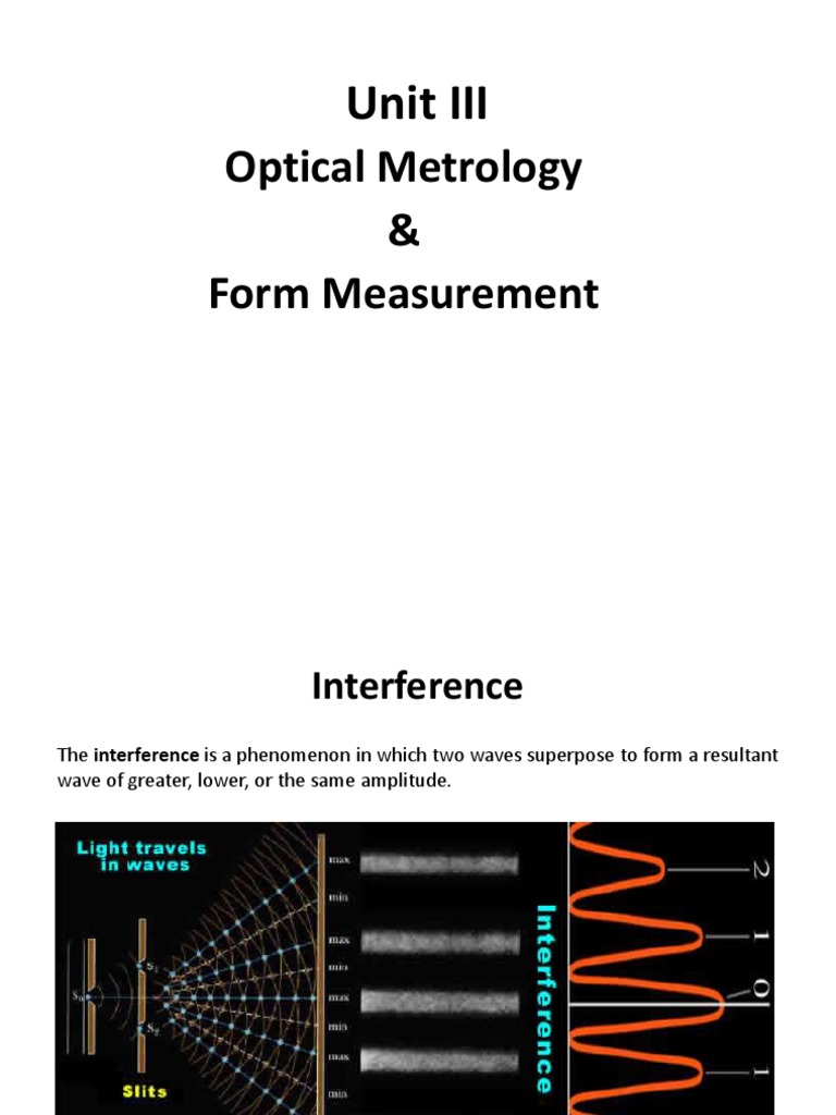 Optical Metrology: Interferometry & Autocollimators | PDF ...