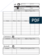 Itemsheet PDF