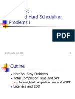 Easy and Hard Scheduling Problems I: © J. Christopher Beck 2015 1