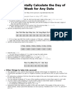 Mental Calculation of Date