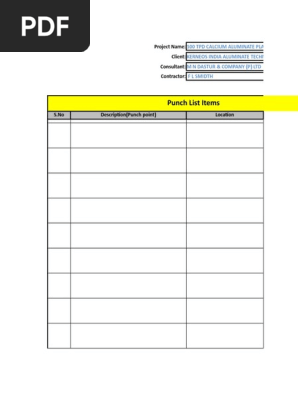 Punch List (Imerys Project-Vizag).xlsx