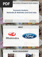 Economic Analysis-Mahindra & Mahindra and Ford India: Narsee Monjee Institiute of Management Studies, Bengaluru