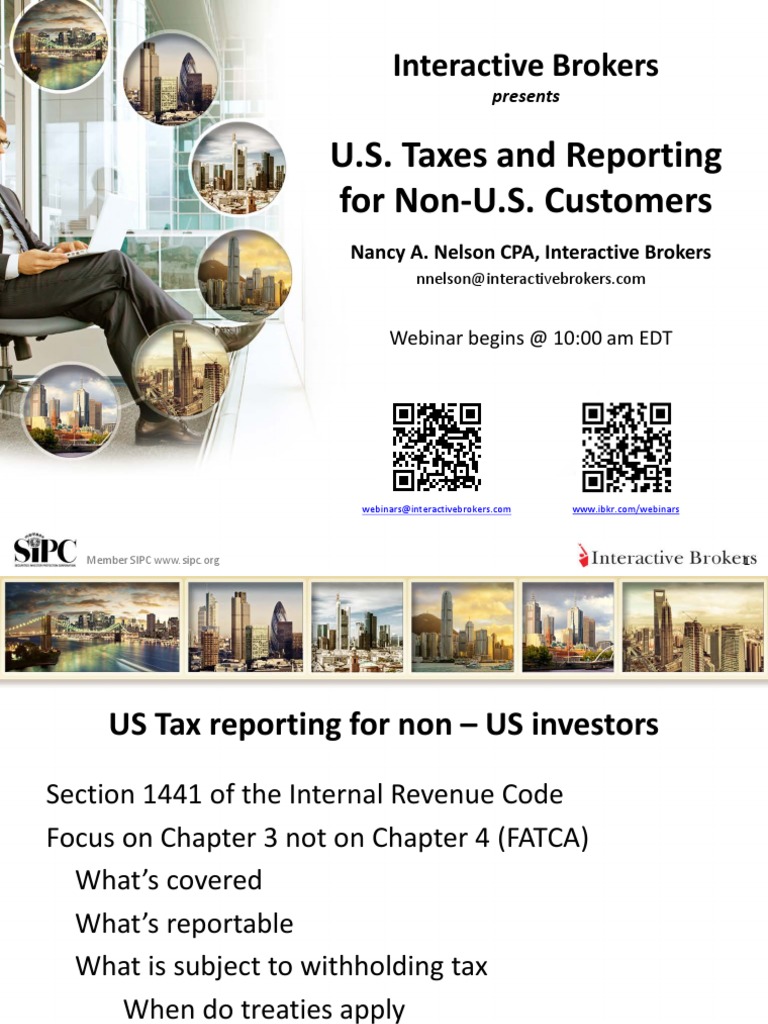 U.S. Tax Reporting for Non-U.S. Investors | PDF | Withholding Tax ...