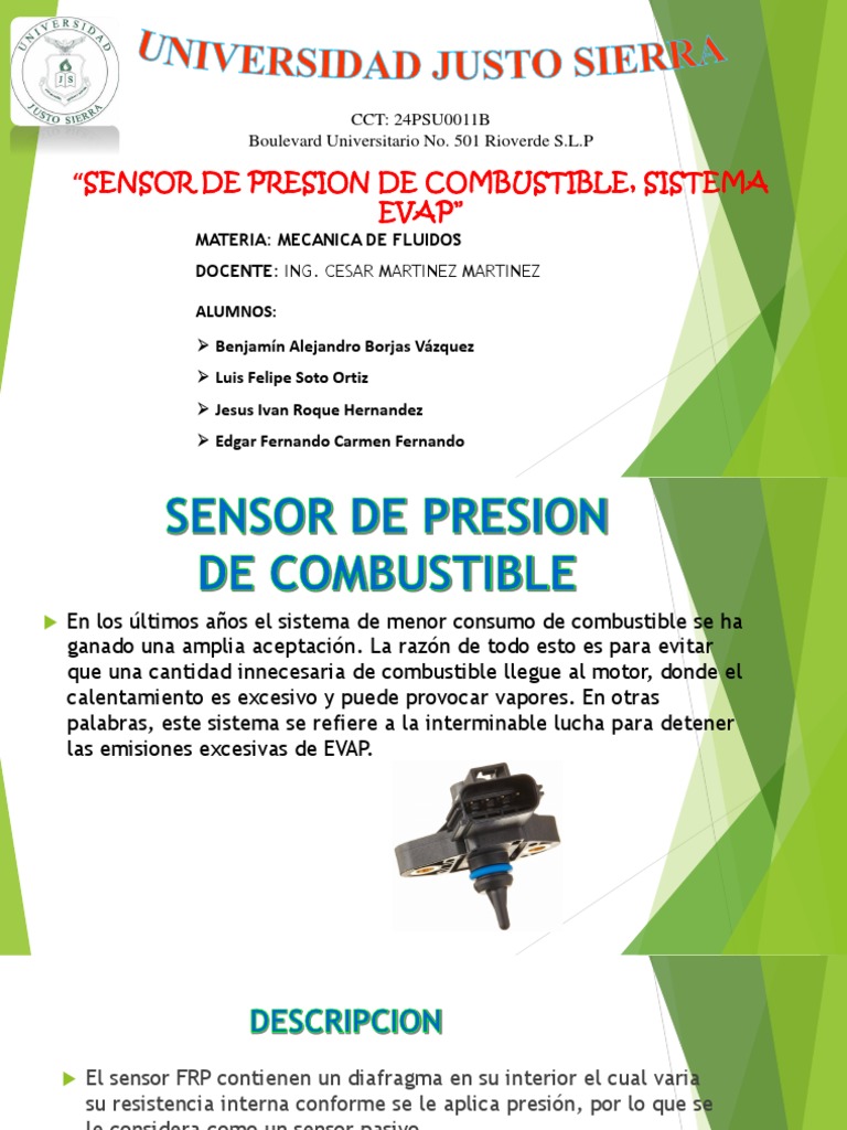 Sensor de Presión de Combustible y EVAP | PDF | Sensor | Tanques