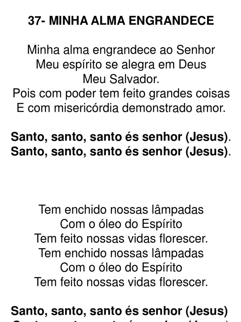37 - Minha Alma Engrandece Ao Senhor | PDF