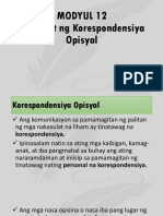 Pagsulat NG Korespondensiya Opisyal